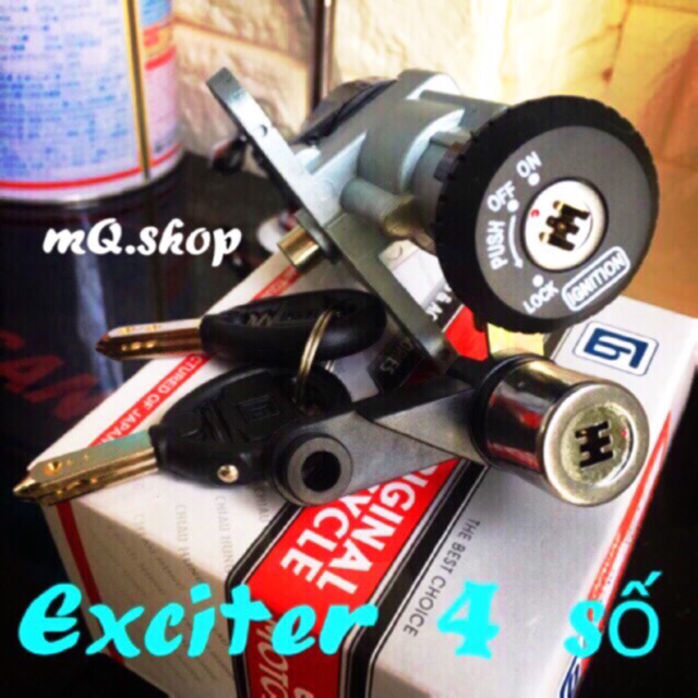 Bộ ổ khoá EXCITER 4 số 6 cạnh ( đời 2010)