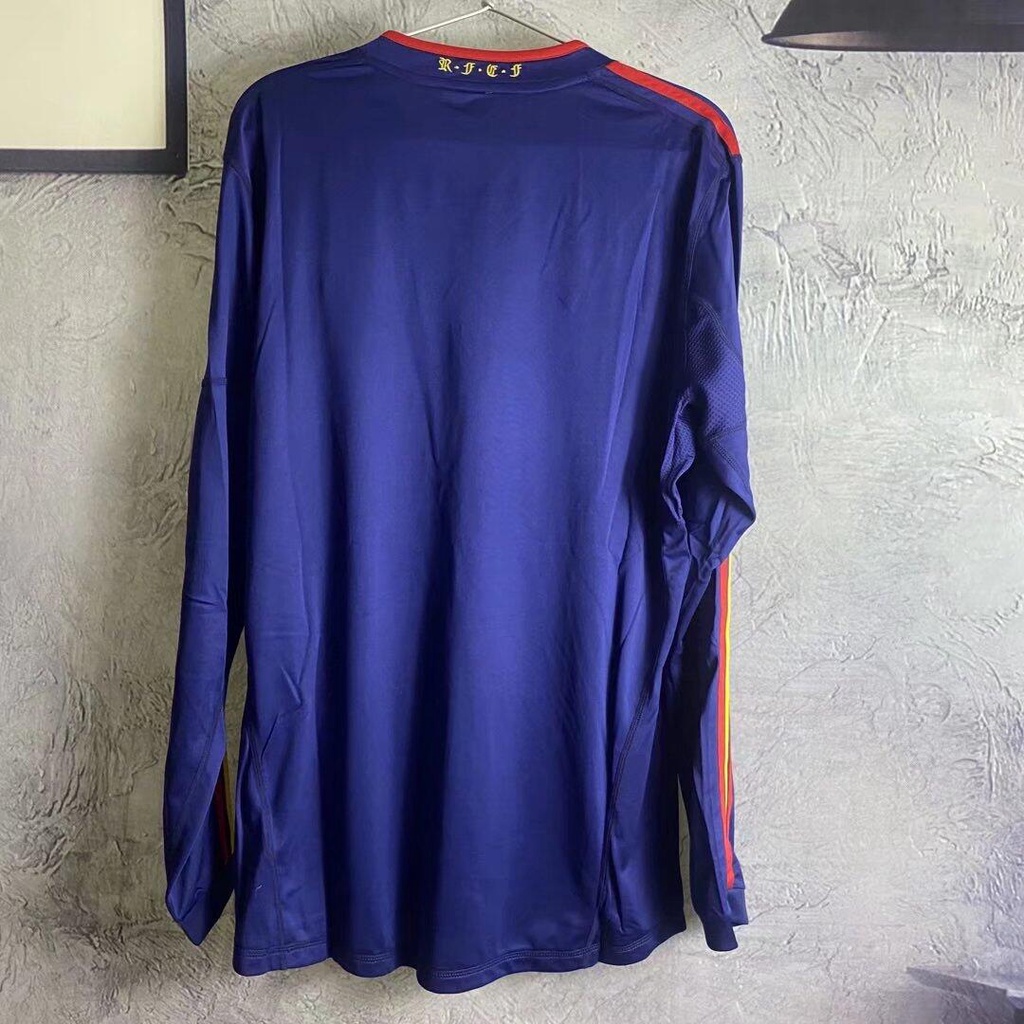 Áo Thun Bóng Đá Tay Ngắn Phong Cách Vintage Tây Ban Nha 2010 Size s-2xl