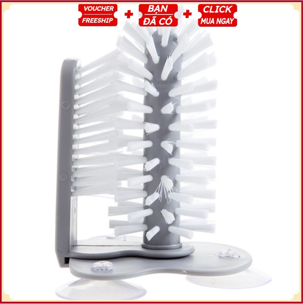 Dụng Cụ Rửa Cốc Ly GẮN BỒN SIÊU TỐC Trong Ngoài 2 In 1 - Cọ Vệ Sinh Bình Sữa