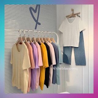 Siêu sale áo phông giấy, áo thun basic hàng xuất hàn 8 màu cơ bản