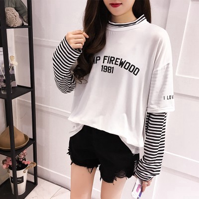 Harajuku Striped Women T-shirt | BigBuy360 - bigbuy360.vn