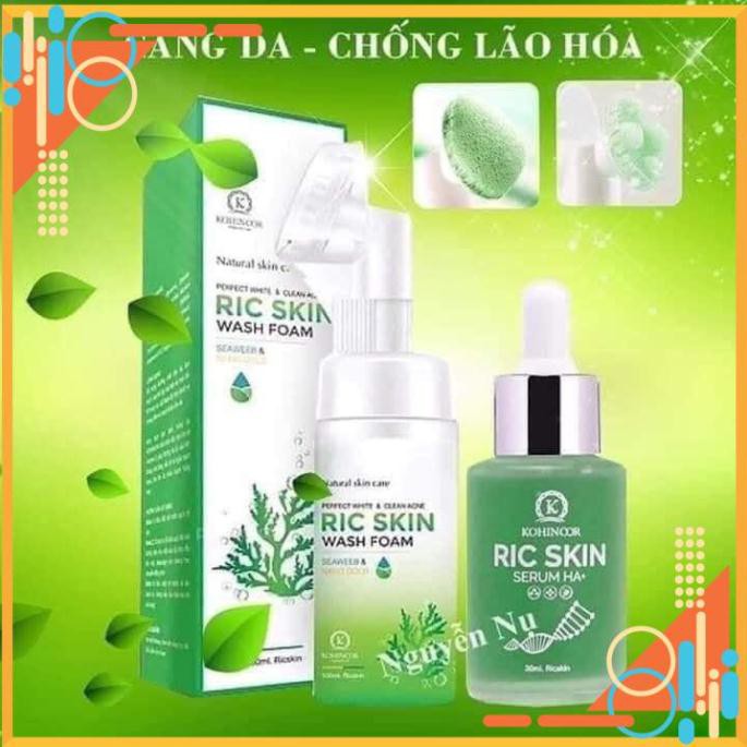 [Dùng là Xinh] Combo Sữa rửa mặt và serum Ric Skin