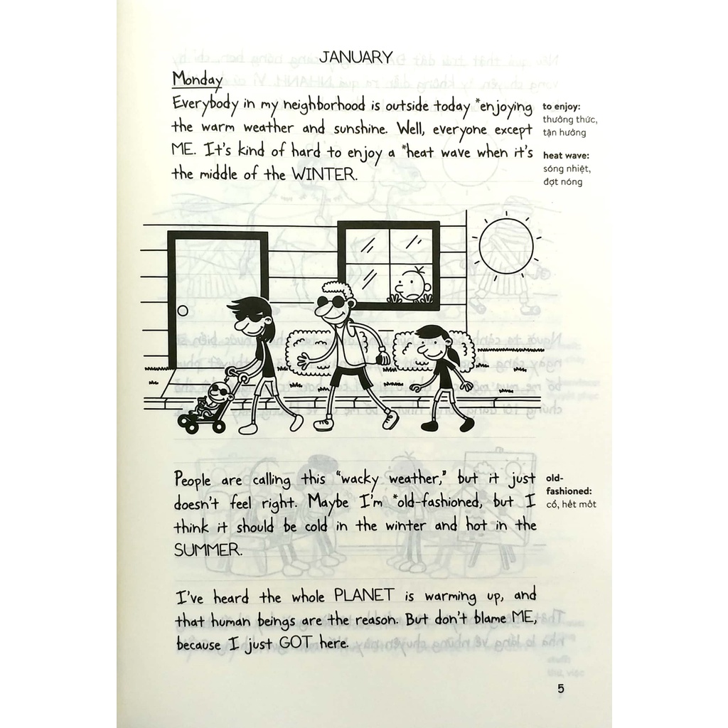 Sách Song Ngữ Việt - Anh - Diary Of A Wimpy Kid - Nhật Ký Chú Bé Nhút Nhát - Tập 13: Đại Chiến Trên Tuyết - The Meltdown