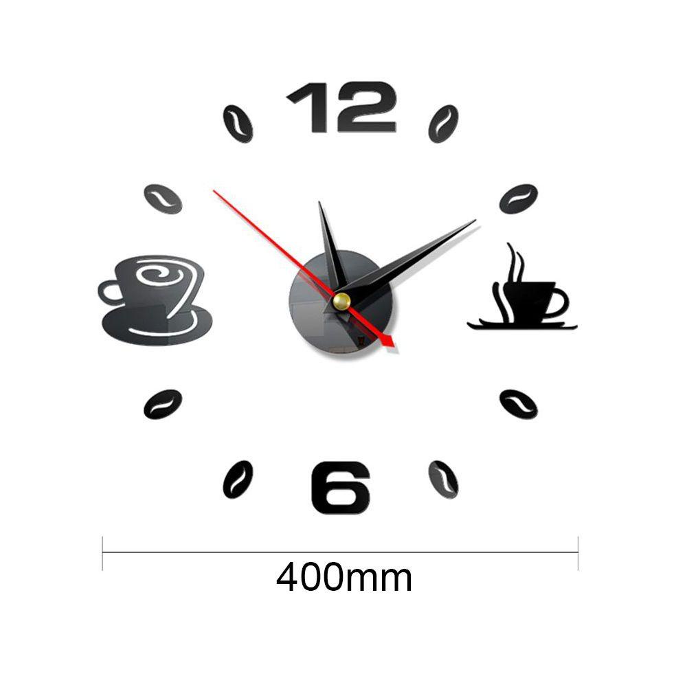 WONDER DIY Wall Clock Removable Home Decoration Self-adhesive Sticker Silent