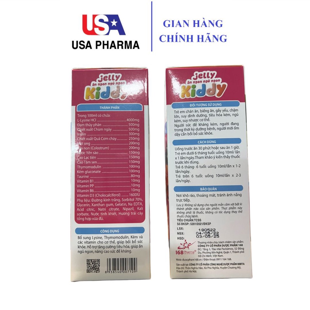 Thạch Jelly Kiddy Giúp Ăn Ngon Ngủ Ngon - Hộp 20 Gói