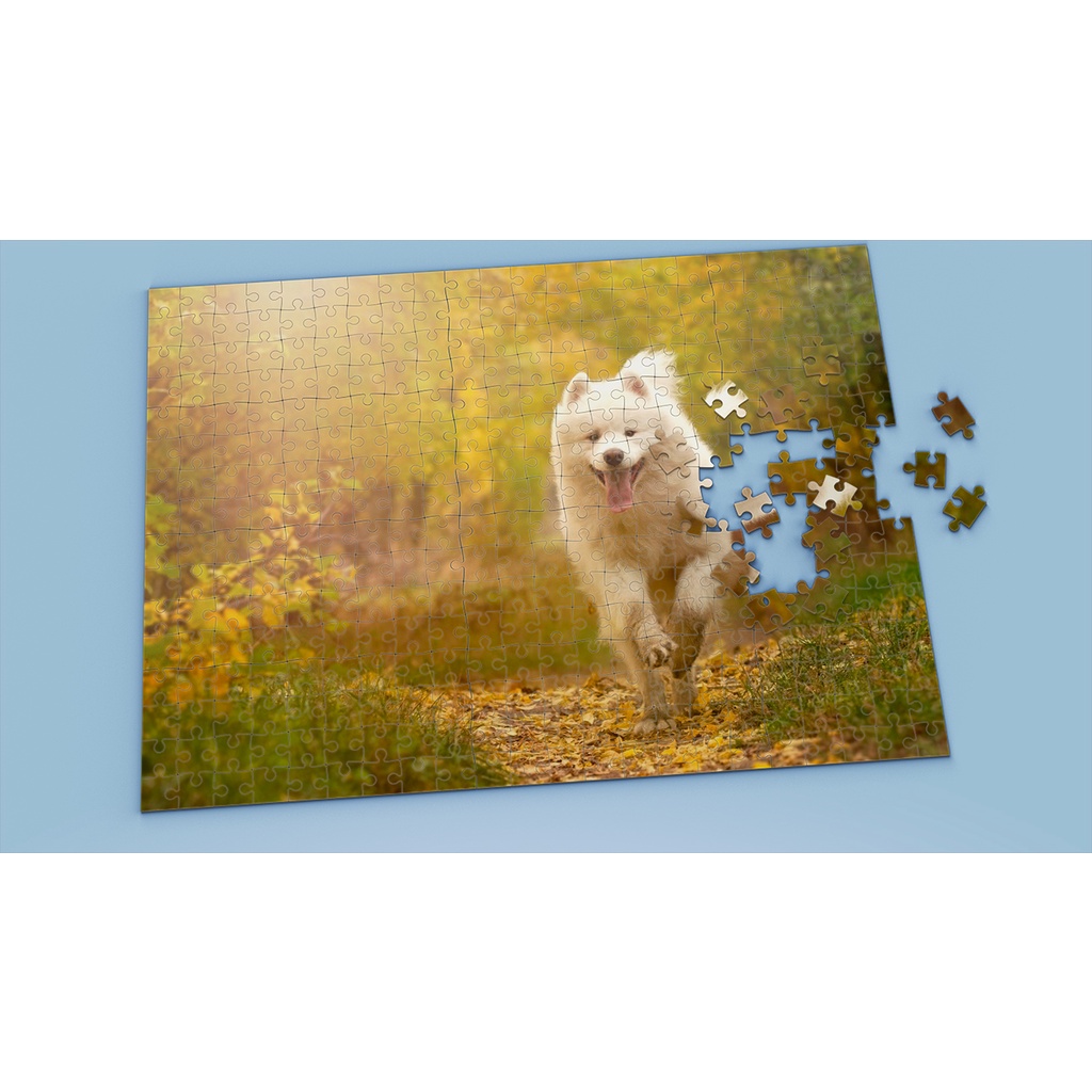 Tranh ghép hình SAMOYED - Mẫu 3 - Nhận in theo yêu cầu