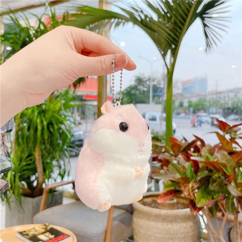 Móc Khóa Hình Chuột Hamster Nhồi Bông Dễ Thương