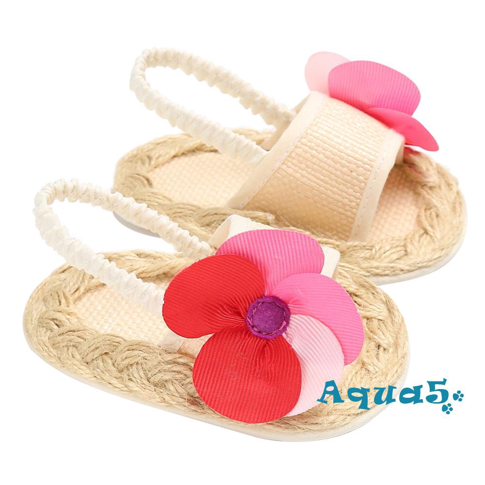 Giày sandal đan lát đế mềm chống trượt kiểu dáng đáng yêu cho bé gái