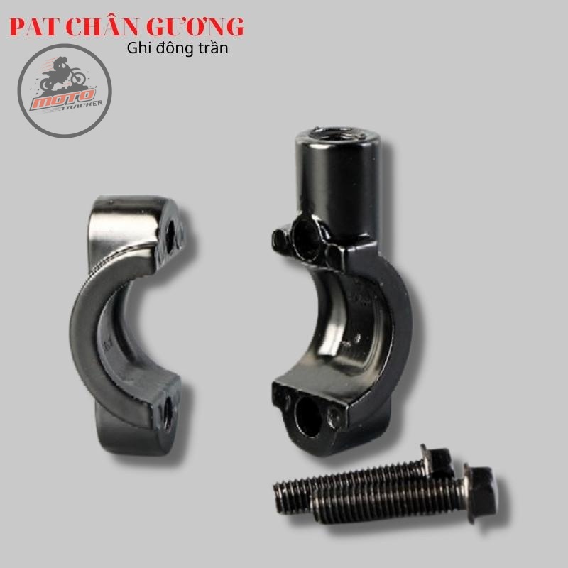 Giá gắn chân gương 10mm, cùm gắn gương tròn kiểng phù hợp với ghi đông trần 22mm