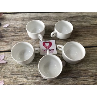 Tách uống cafe sứ trắng Bát Tràng- Combo 5 chiếc
