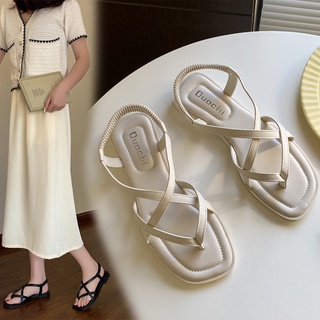 Sandal nữ xỏ ngón da mềm đế bệt (Mã C619)