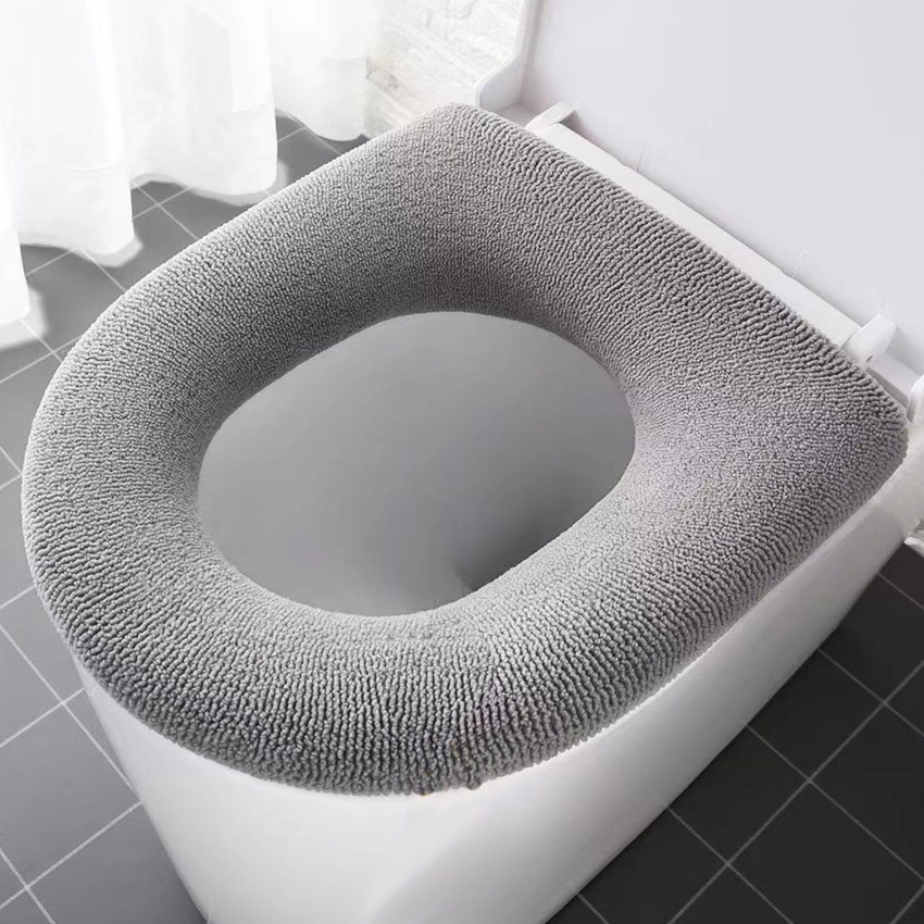 1 Tấm Lót Bệ Ngồi toilet Giữ Ấm Có Thể Giặt Lại Tiện Dụng Ốp