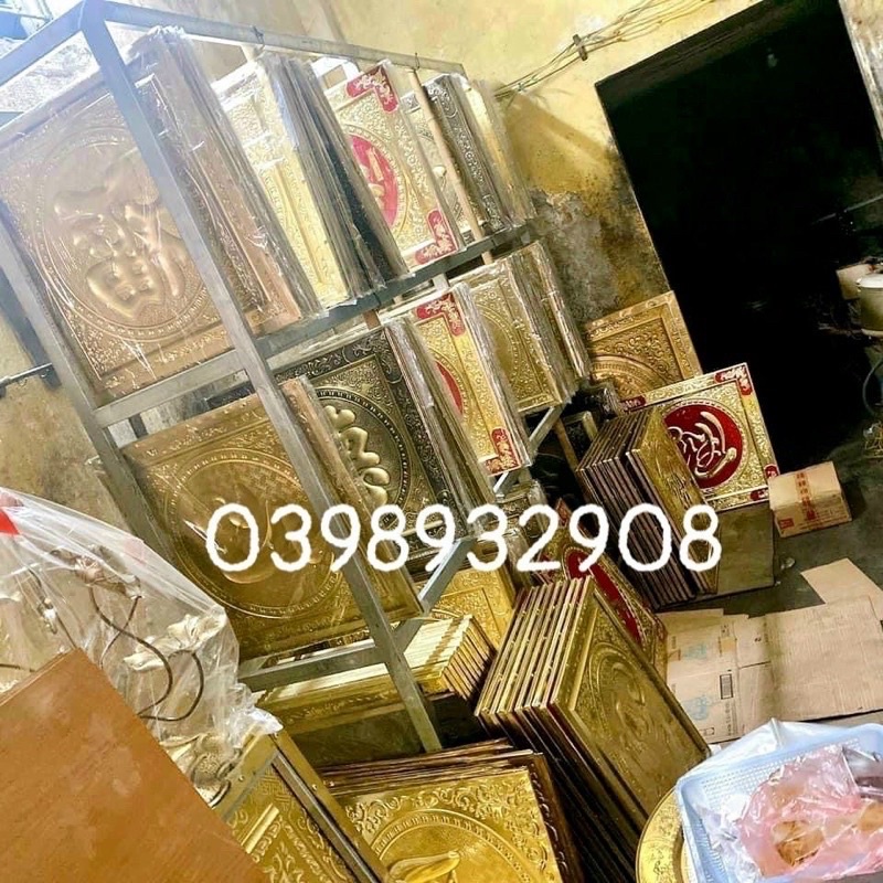 Tranh đồng chữ Nhẫn việt liền mê 55 x 55 cm chất liệu bằng đồng nguyên chất
