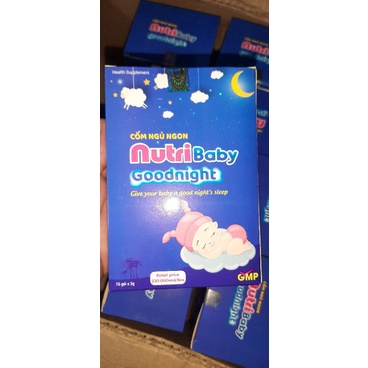 Cốm Hỗ Trợ Ngủ Ngon Nutribaby Goodnight Giúp trẻ ngủ ngon hơn hộp 16 gói hạn dùng 2024