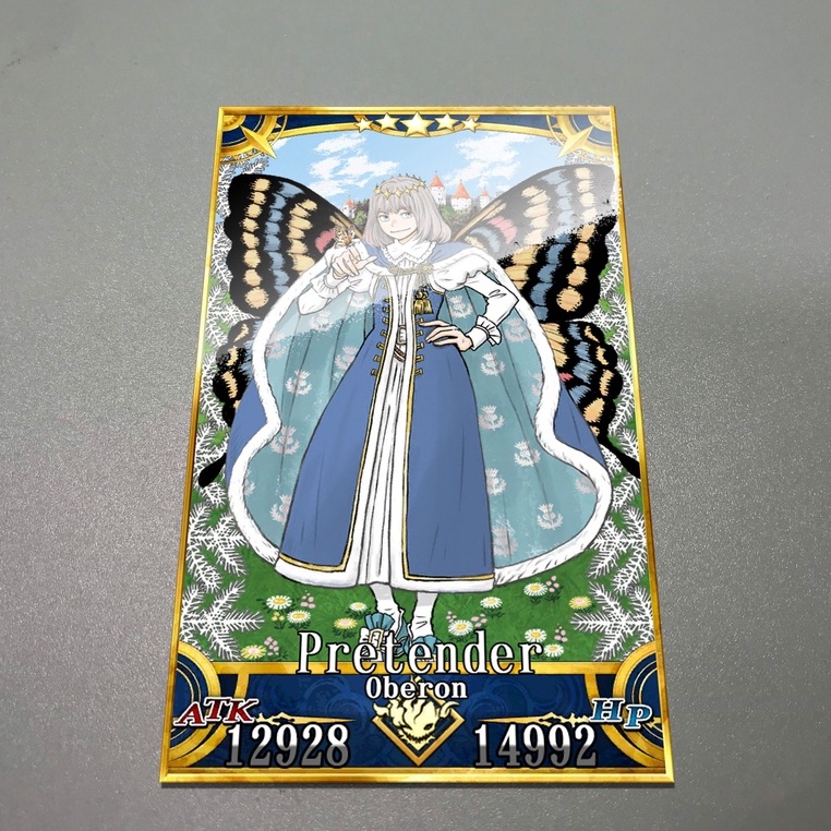 Thẻ bài custom card bánh xốp anime Fate/Grand Order FGO để sưu tầm tự chọn Oberon
