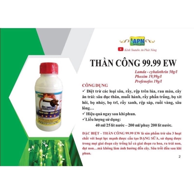 500ml thần công ,thấm sau mát cây