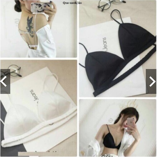 Áo lót nữ💞FREE SHIP💞áo bra satin chun 2 màu Trắng,Đen