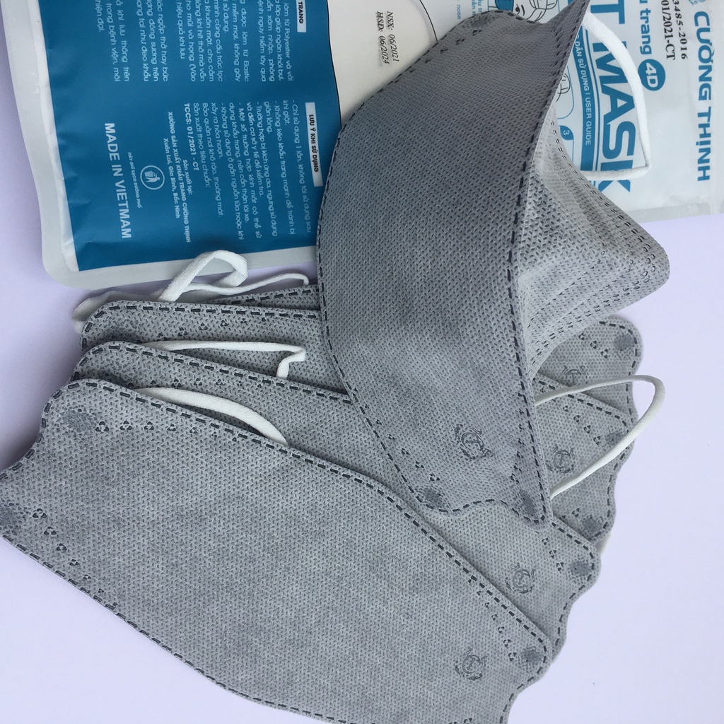 Khẩu Trang 4D CT Mask KF94 Y Tế Cường Thịnh Xuân Lai Chất Dày Dặn Quai Bền Dáng Đẹp Ôm Sát Mặt Gói 5C | BigBuy360 - bigbuy360.vn