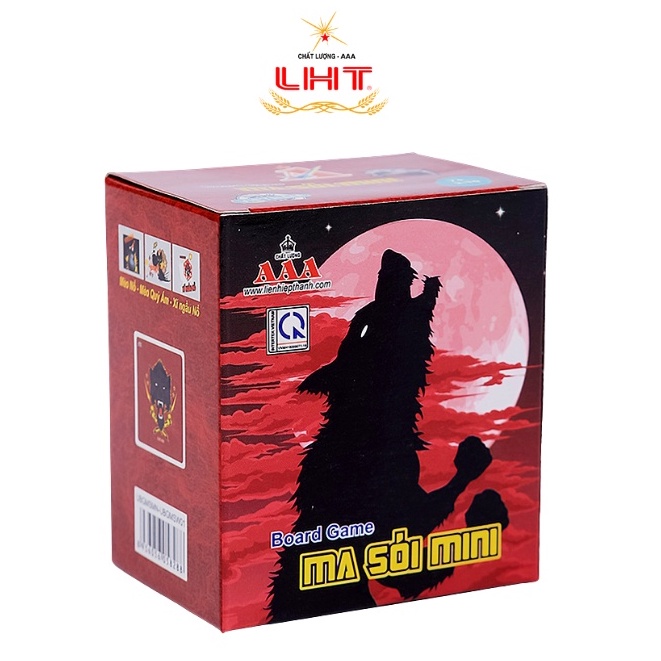 Boardgame Ma Sói Mini Việt Hóa, dễ chơi cho cả trẻ em và người lớn từ 4 - 7 người [Chính hãng AAA-LHT]