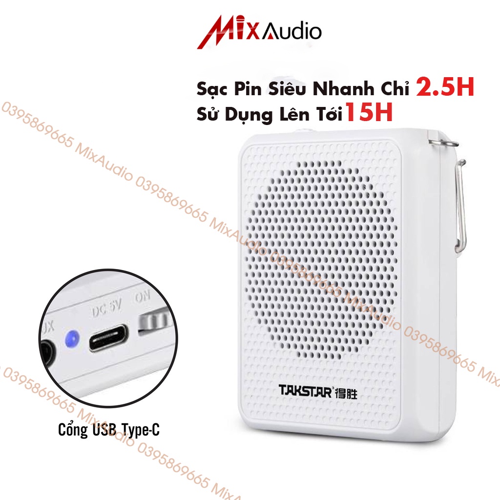 Máy Trợ Giảng Cao Cấp Takstar E126A Nhỏ Gọn, Bền Đẹp, Công Suất Loa 8W, Mic Nhạy, Lọc Ồn Tốt, Bảo Hành 1 Năm