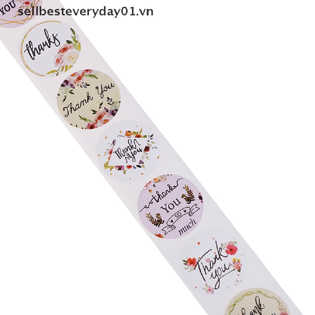 Cuộn 500 Nhãn Dán Tròn Thank You Trang Trí Tiệc