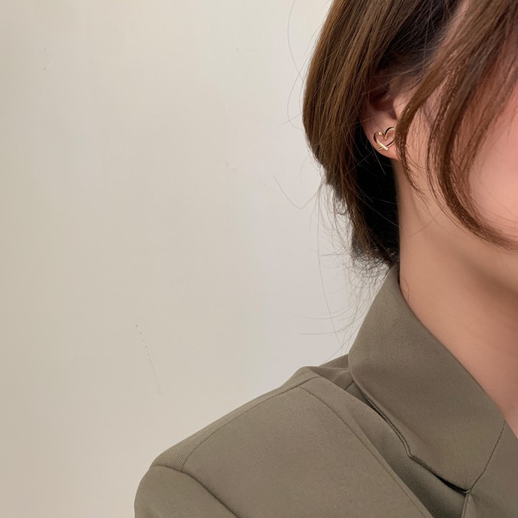 Bông Tai Hình Trái Tim Đơn Giản / Khuyên tai