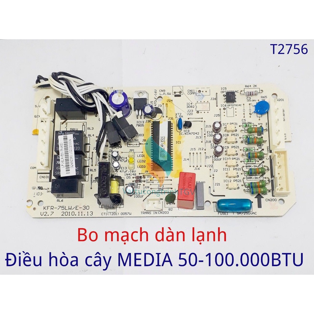 Bảng mạch điều khiển thay thế cho Điều hòa cây MEDIA hãng 50.000 -100.000 BTU