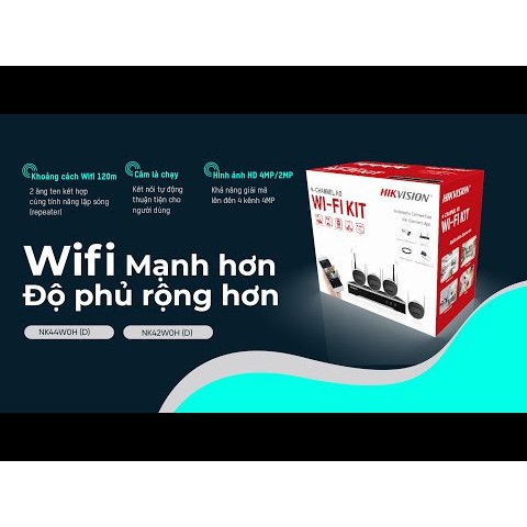 Bộ Kit camera IP Wifi HIKVISION NK42W0H  Hành Chính Hãng Bảo Hành 2 Năm