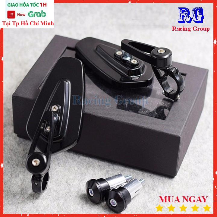 Gương Gù Xe Máy Thời Trang - Kính Chiếu Hậu Xe Máy Kiểu Gù CRG Cho Các Xe Gắn Gù Xe Honda Ya Su... Màu Đen 1 Cặp