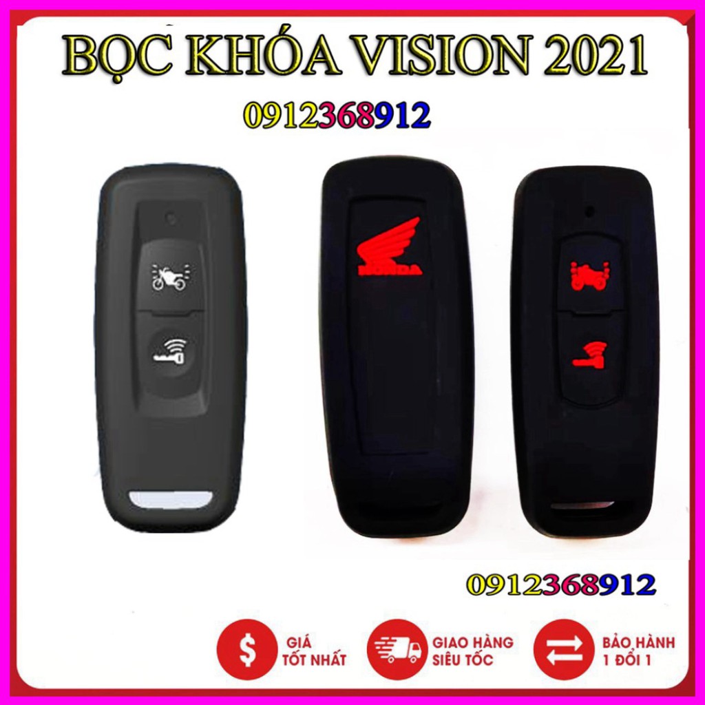 Bọc chìa khoá smartkey Vision 2021 - Cao su Silicon đủ màu, ôm khít