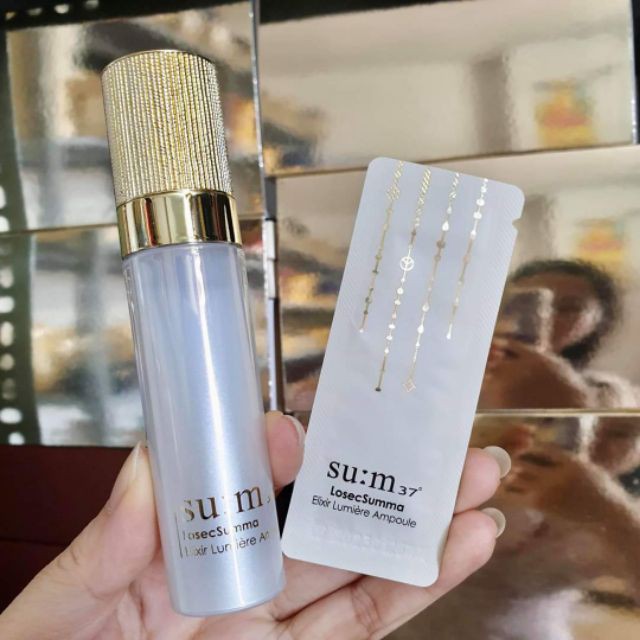 Gói sample tinh chất truyền trắng sum 37 dưỡng trắng hồng mờ nám sau 4 tuần Su:m37 LosecSumma Elixir Lumiere Ampoule 1ml