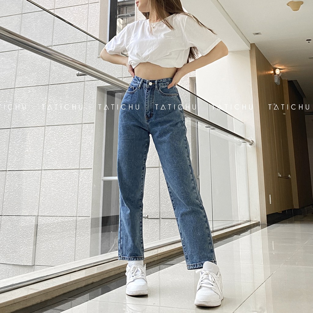 TATICHU - Quần Jean suông lưng cao - Straight jeans