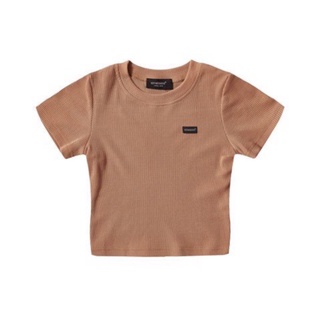 Usthebasic - Combo Croptop, Váy Brown Teddy Bear