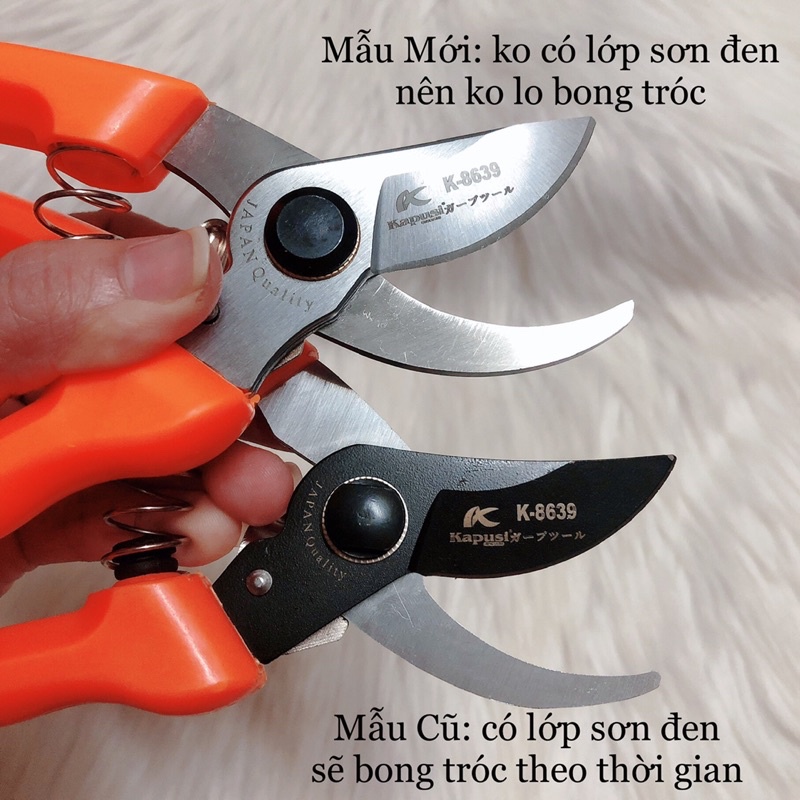 Kéo Cắt Cành Kapusi Japan K-8639 Mũi Cong Cao Cấp