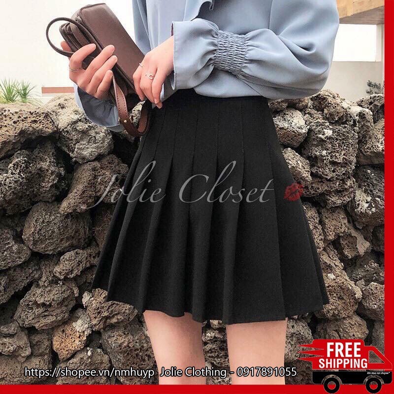 Chân váy xếp ly cạp cao ⚡️ SANG CHẢNH ⚡️ Chất umi xịn xò có quần trong chống lộ, tạo sự thoải mái năng động cho chị em