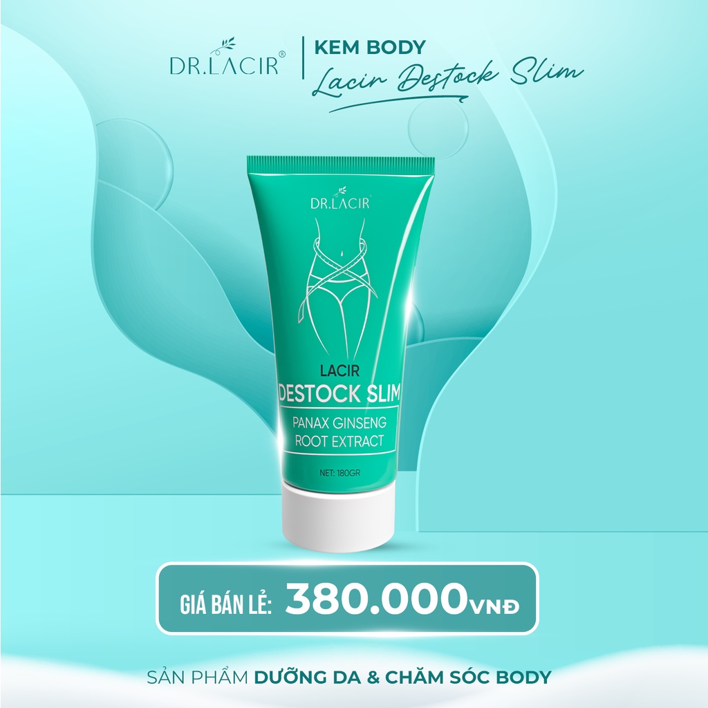 Kem Tan Mỡ Drlacir - DrSlim , hộp 180g, hỗ trợ giảm số đo các vòng trên cơ thể