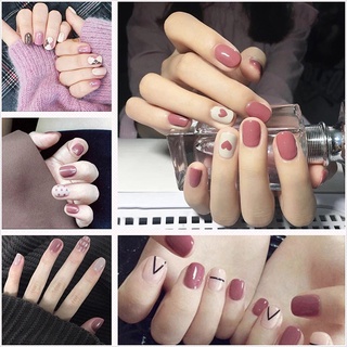 Miếng Dán Móng Tay Tươi Màu Hồng Trái Tim Cô Gái Làm Móng Tay Miếng Dán Màu Trơn Đơn Giản Làm Móng Tay 14 Miếng Dán Dán Đầy Đủ Chống Thấm Nước Lâu Dài Hoạt Hình Dán Móng Tay Sinh Viên Cô Dâu Lười Phụ Nữ Mang Thai Dán Móng Tay DA