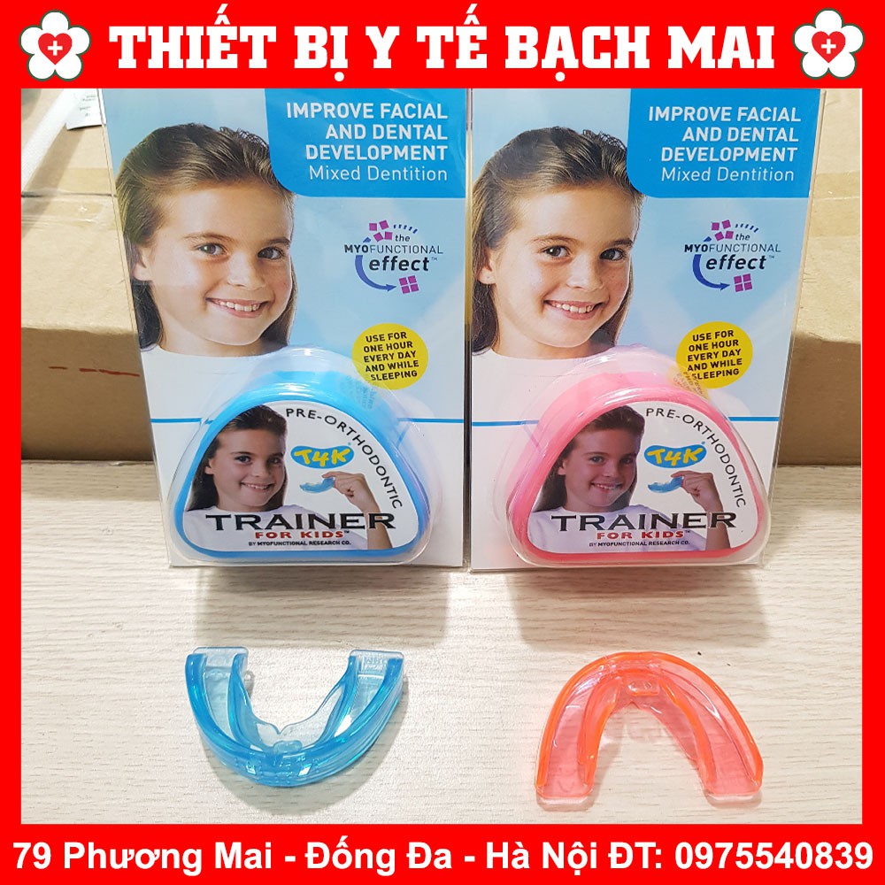 Dụng Cụ Nắn Chỉnh Răng Cho Trẻ 6-10 Tuổi TRAINER For Kids T4K Xanh, Hồng