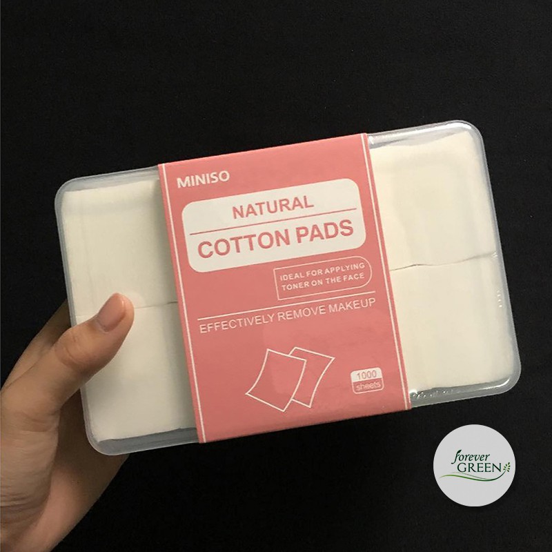 Hộp 1000 Miếng Bông tẩy trang MINISO FG100 | BigBuy360 - bigbuy360.vn