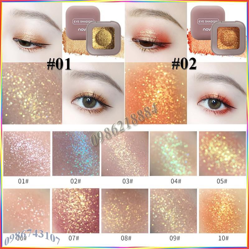 Phấn mắt nhũ lấp lánh Novo Eye Shadow ASN60