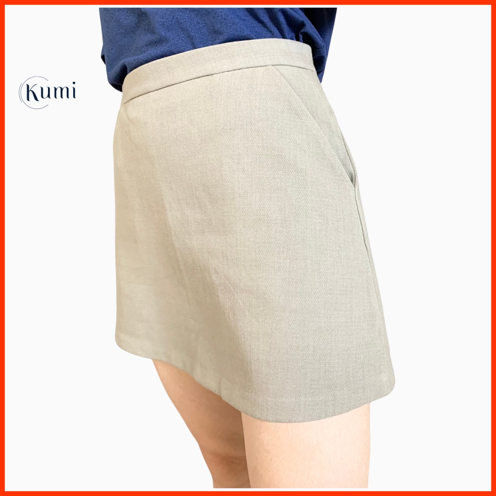 Chân váy chữ A cao cấp chất Kaki co giãn phối đồ cực đẹp Kumi Fashion | BigBuy360 - bigbuy360.vn