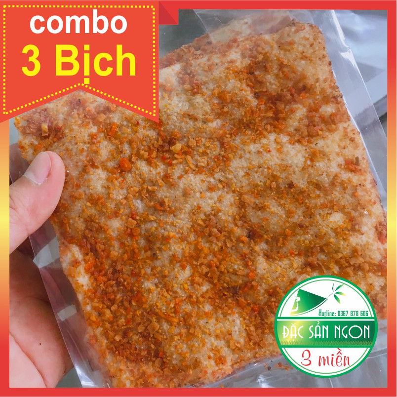 3 Bịch Bánh Tráng Mắm Ruốc Sa Tế Khô Bò Đặc Sản Đà Lạt 1 Bịch 10 Cái - ST03 - Có Giấy Tờ An Toàn Vệ Sinh