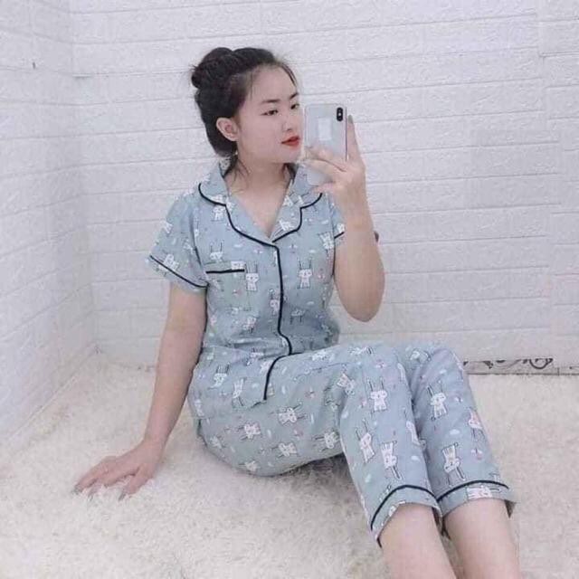 Bộ đồ ngủ nữ pijama cộc dài bộ mặc nhà chất kate thái thoải mái dễ thương giá rẻ H2