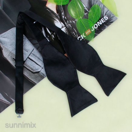 Cà Vạt Tuxedo Satin Màu Đen Phong Cách Cổ Điển Cho Nam
