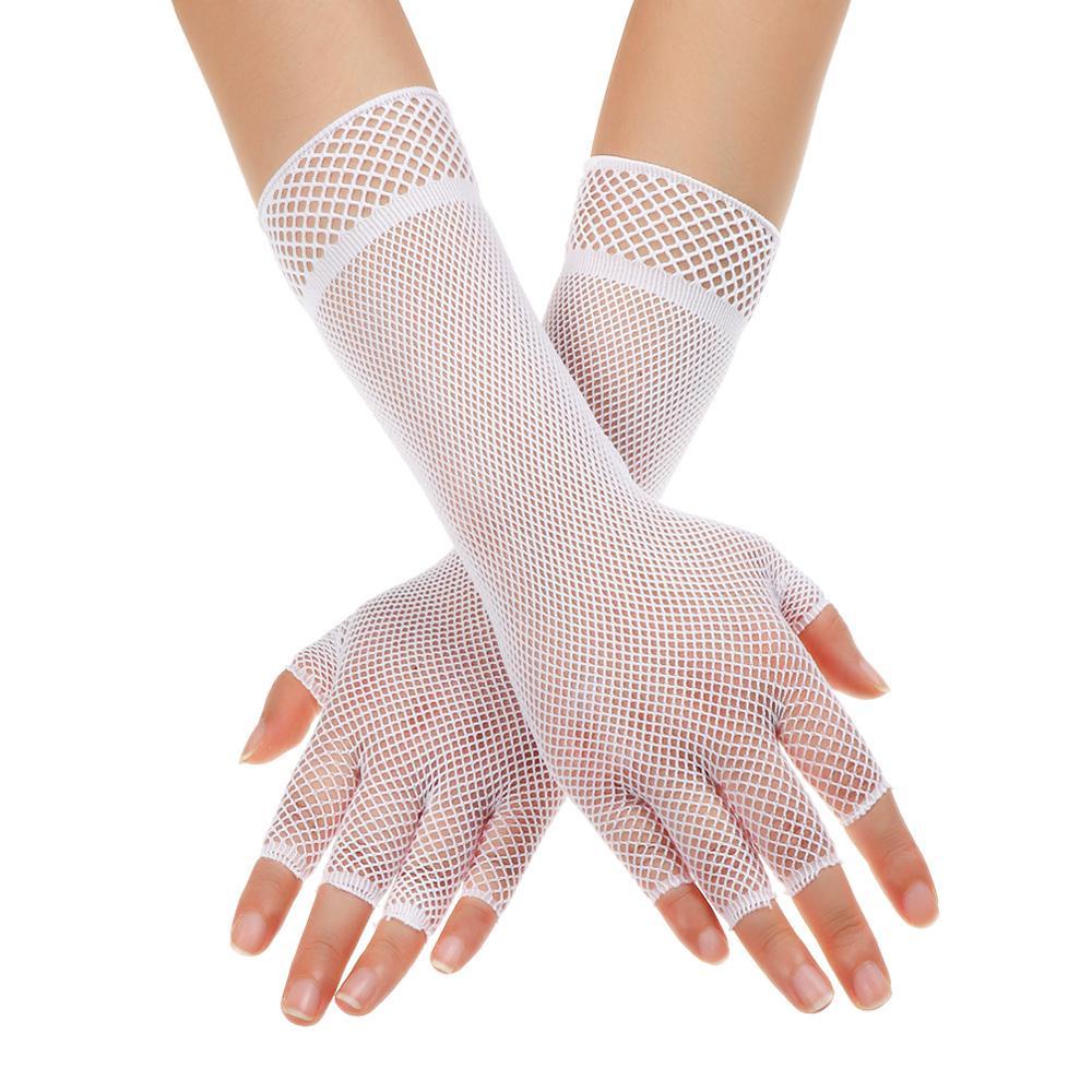 Găng Tay Lưới Hở Ngón Thời Trang Cho Nữ
