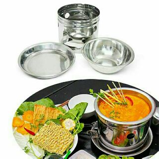 Combo 6 lẩu 1 người ăn bếp cồn mini