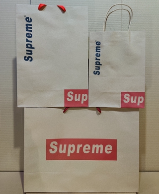 Túi Xách Tay Bằng Giấy Kraft In Chữ Supreme Cá Tính
