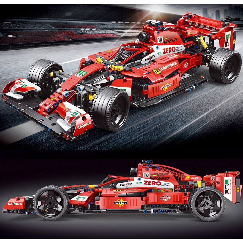 Đồ chơi Lắp ráp mô hình Technic T2018 SIÊU XE ĐUA F1 MÀU ĐỎ