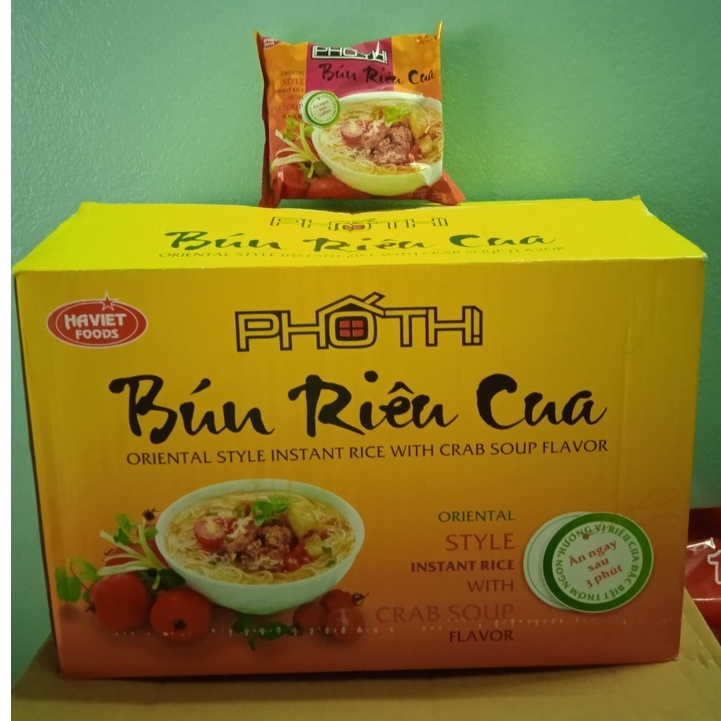 THÙNG BÚN RIÊU CUA PHỐ THỊ HAVIET FOODS 24 GÓI