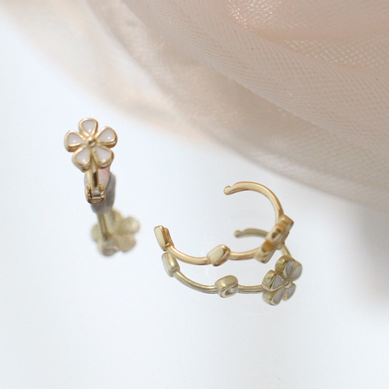 Khuyên Tai Hình Hoa Cúc Đơn Giản Phong Cách Nhật Bản JP5